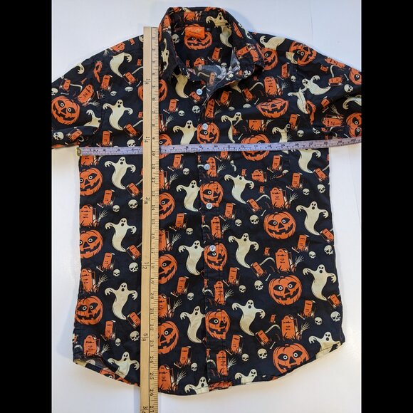 Beistle Creepy Co Shirt Halloween Ghost Pumpkin Tombstone Skull rare Mens XS - Picture 11 of 11